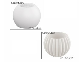 Molde silicona porta vela rayada redondo mediano